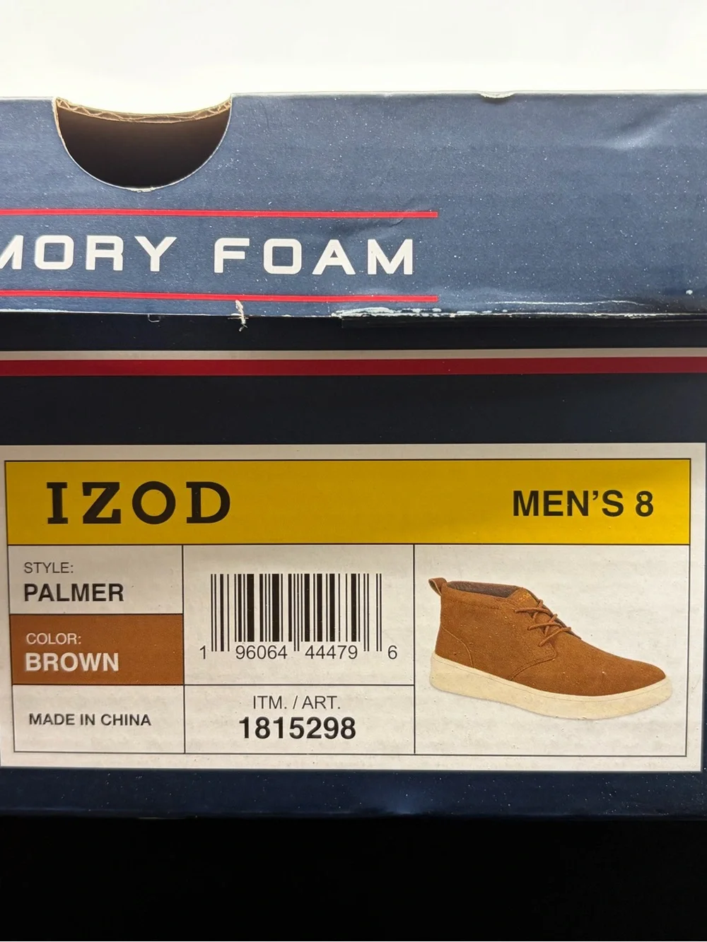 Izod Brown Chukka Boots with Cream Sole